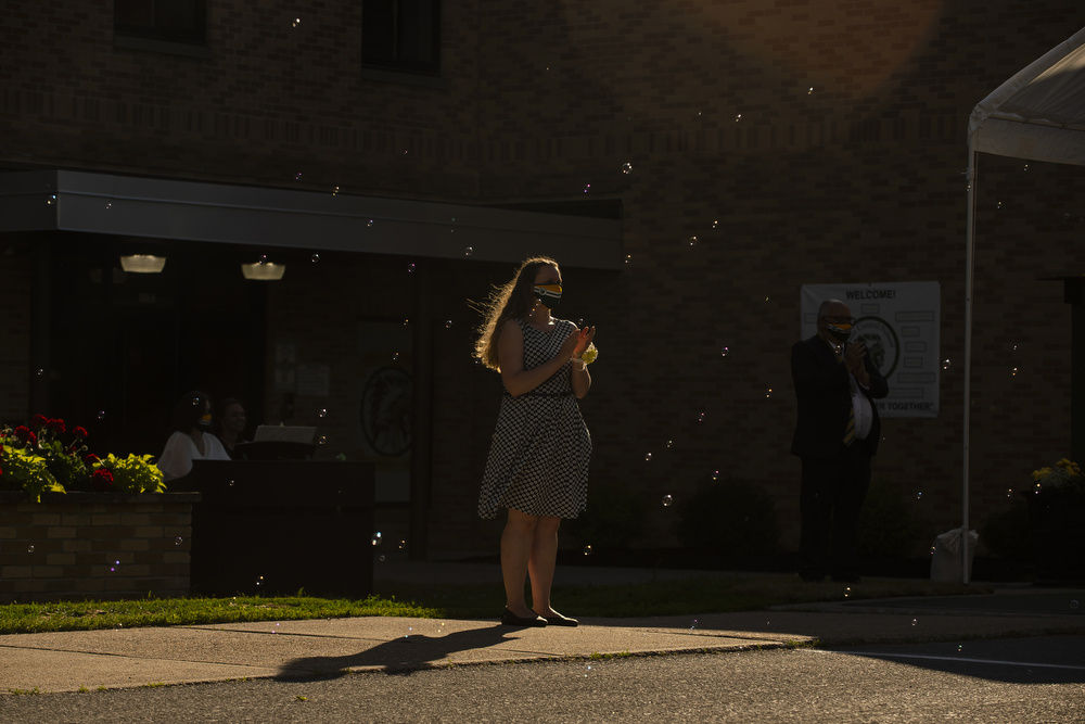 Socially distant graduation day
